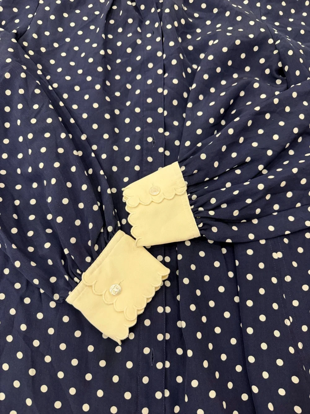 Tory Burch Cora Polka-Dot Silk Shirtdress Size 00 XS